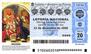 Spanish lottery ticket