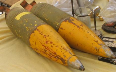 Bomb shells for sale in Madrids sunday market!