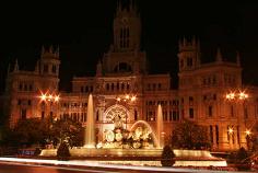 Cibeles fountain by night, Madrid monuments