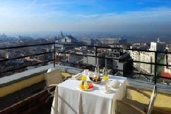 Romantic breakfast in a Madrid hotel